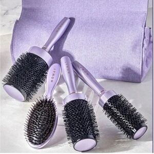 🆕️ MONAT ROUND BRUSH SET BUNDLE WITH HEAT RESISTANT BAG 4 Brushes - NEW!!